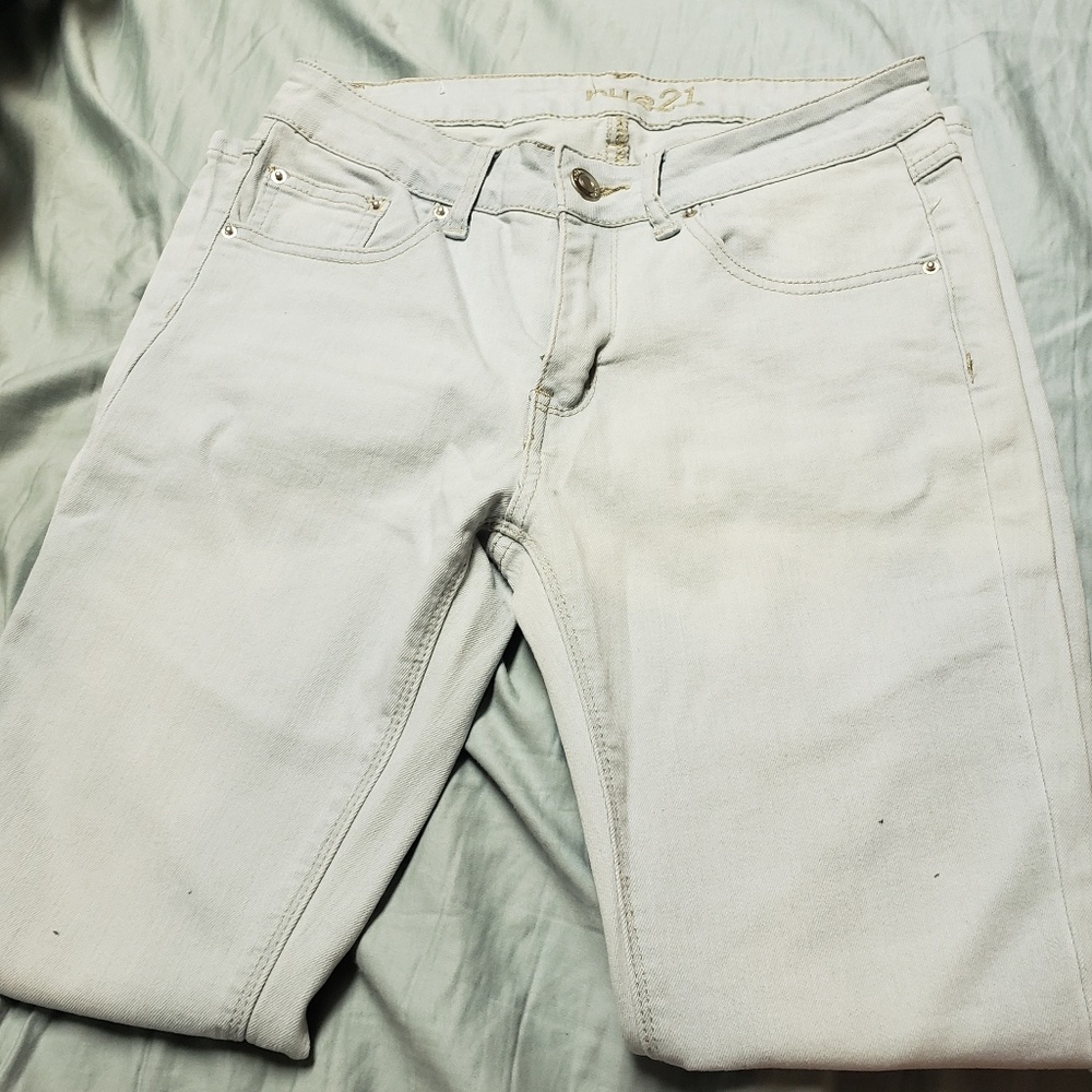 Light blue mid rise jeggings